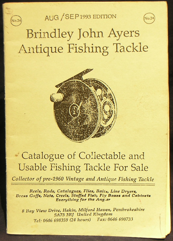 Brindley John Ayers Antique Fishing Tackle Catalogue Aug/Sep 1993 Ed.