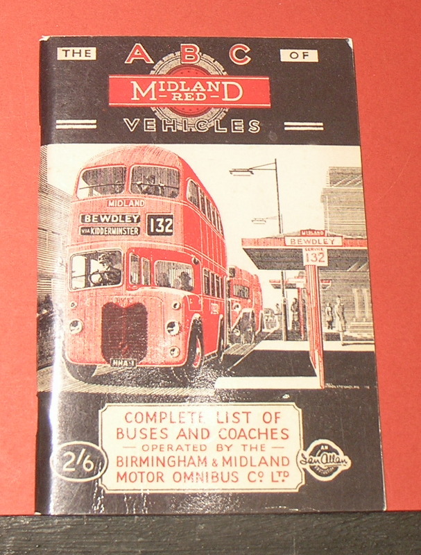 ABC of Midland Red Vehicles ; Complete list of Buses and Coaches operated by the Birmingham & Midland Motor Omnibus Co Ltd